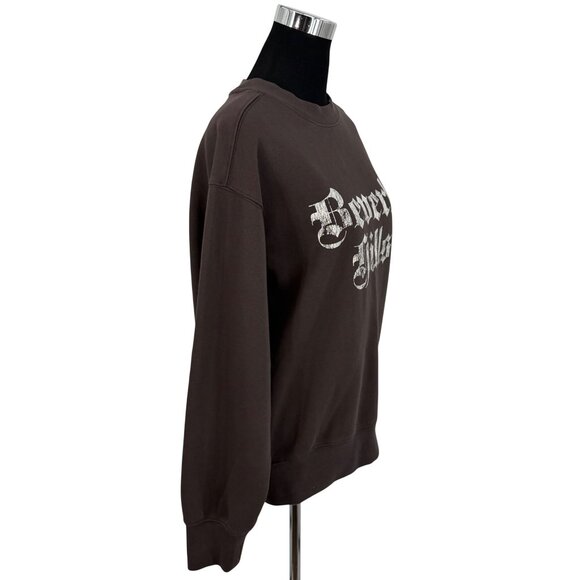 H&M Brown Beverly Hills Crewneck Graphic Pullover Sweatshirt | Gunge Streetwear - Picture 3 of 13